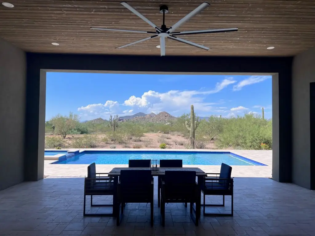 Luxury Scottsdale multigenerational home with pool, covered patio and mountain views
